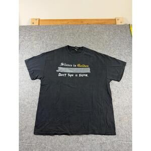 Vintage Silence is Golden Duct Tape is Silver Men XL Black Short Sleeve T-Shirt